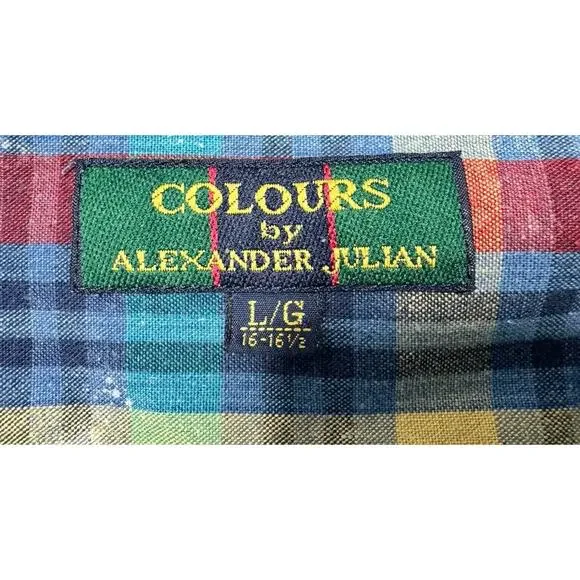 Colours by Alexander Julian Men's Plaid Highland Cow Button Up Shirt - Size L - Picture 4 of 5